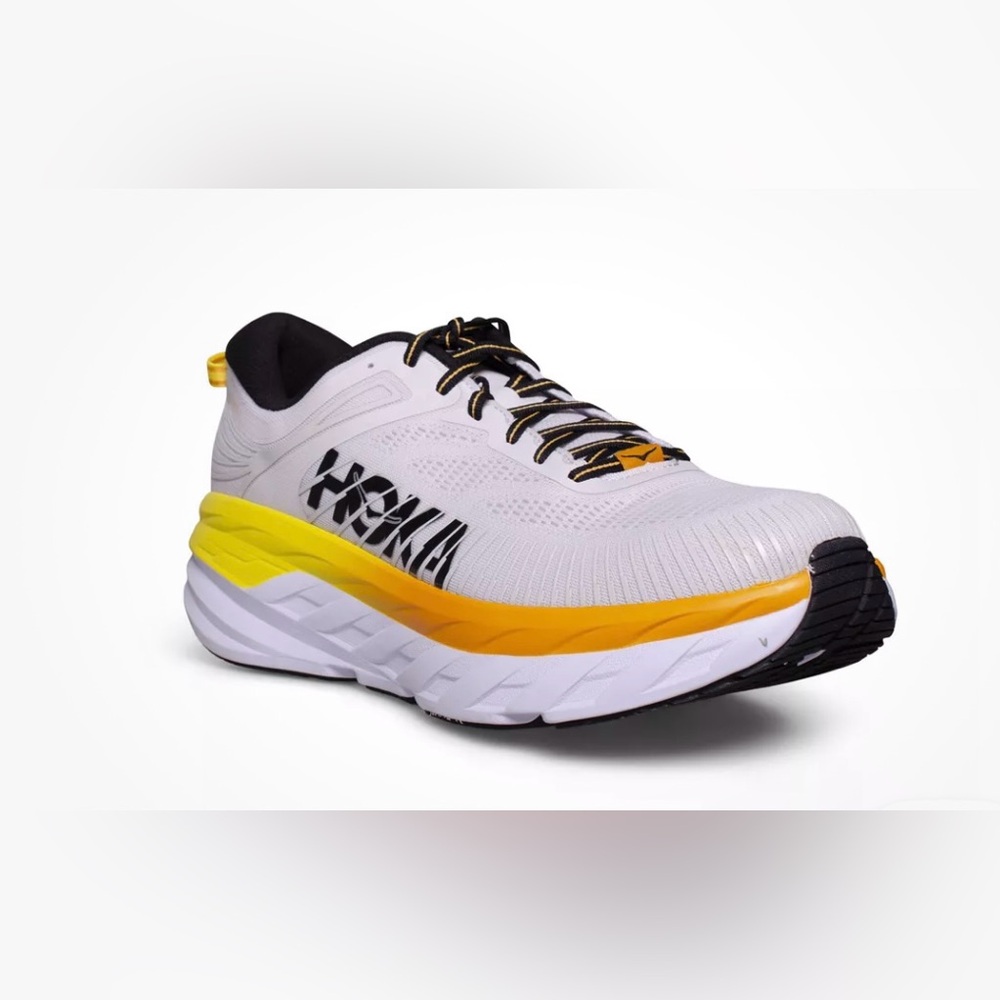 Hoka One One White Yellow Black Men's Running Sneakers